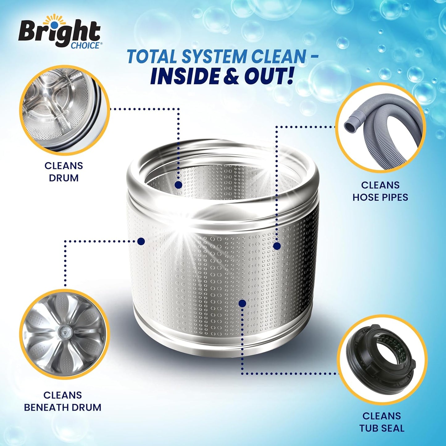 Washing Machine Cleaner Tablets - 24 Pack